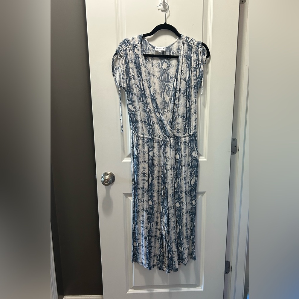 Large Veronica M Mariela Snakeskin Jumpsuit
